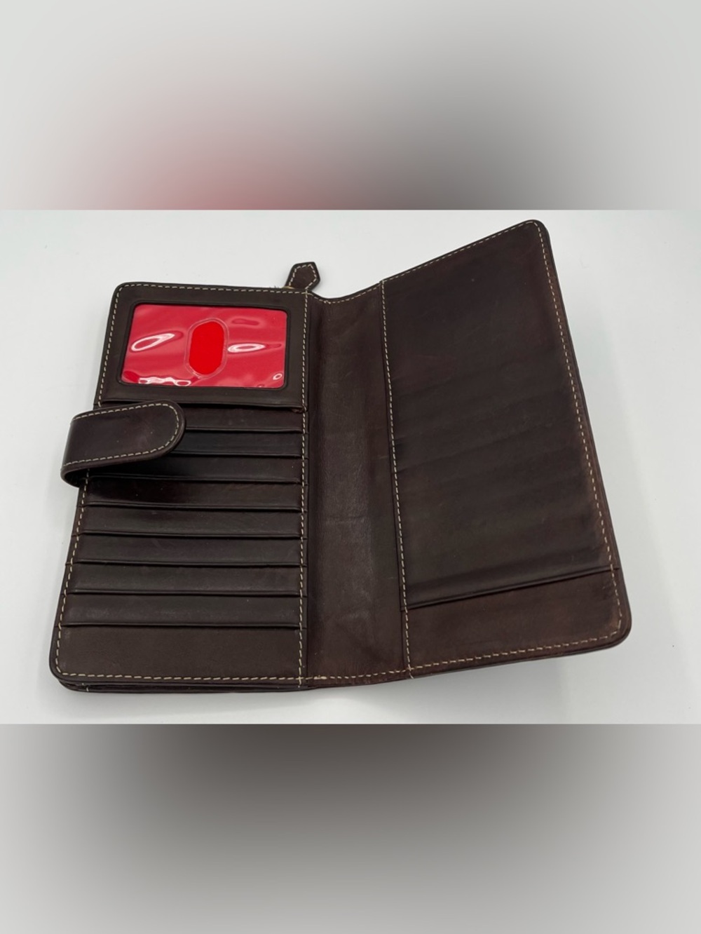 Dooney & Bourke Dark Brown Croc-Embossed Leather Wallet - Picture 3 of 9